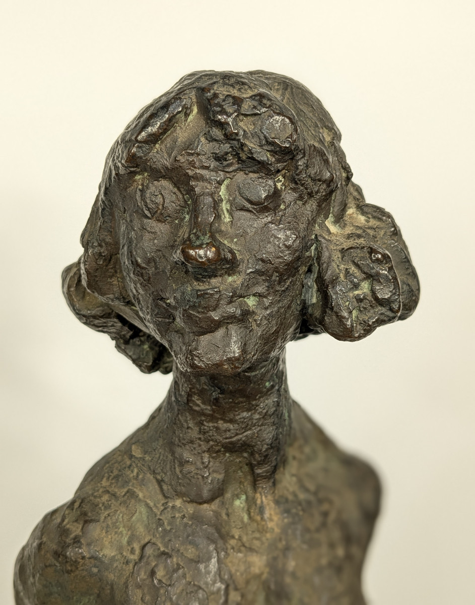 Nude, Dented, And Smiling - Bronze 1972 By Misaki Kuichi (1920-2001) #486-photo-4