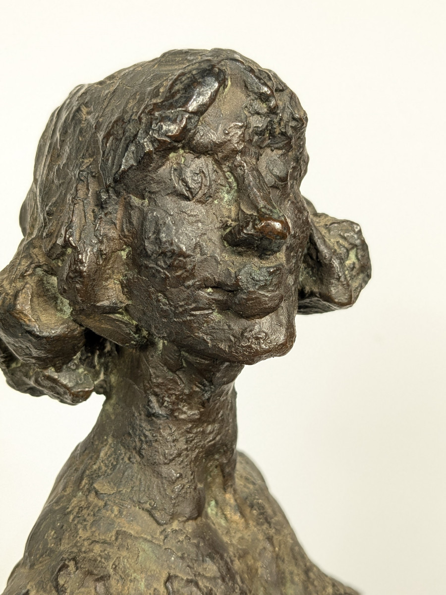 Nude, Dented, And Smiling - Bronze 1972 By Misaki Kuichi (1920-2001) #486-photo-1