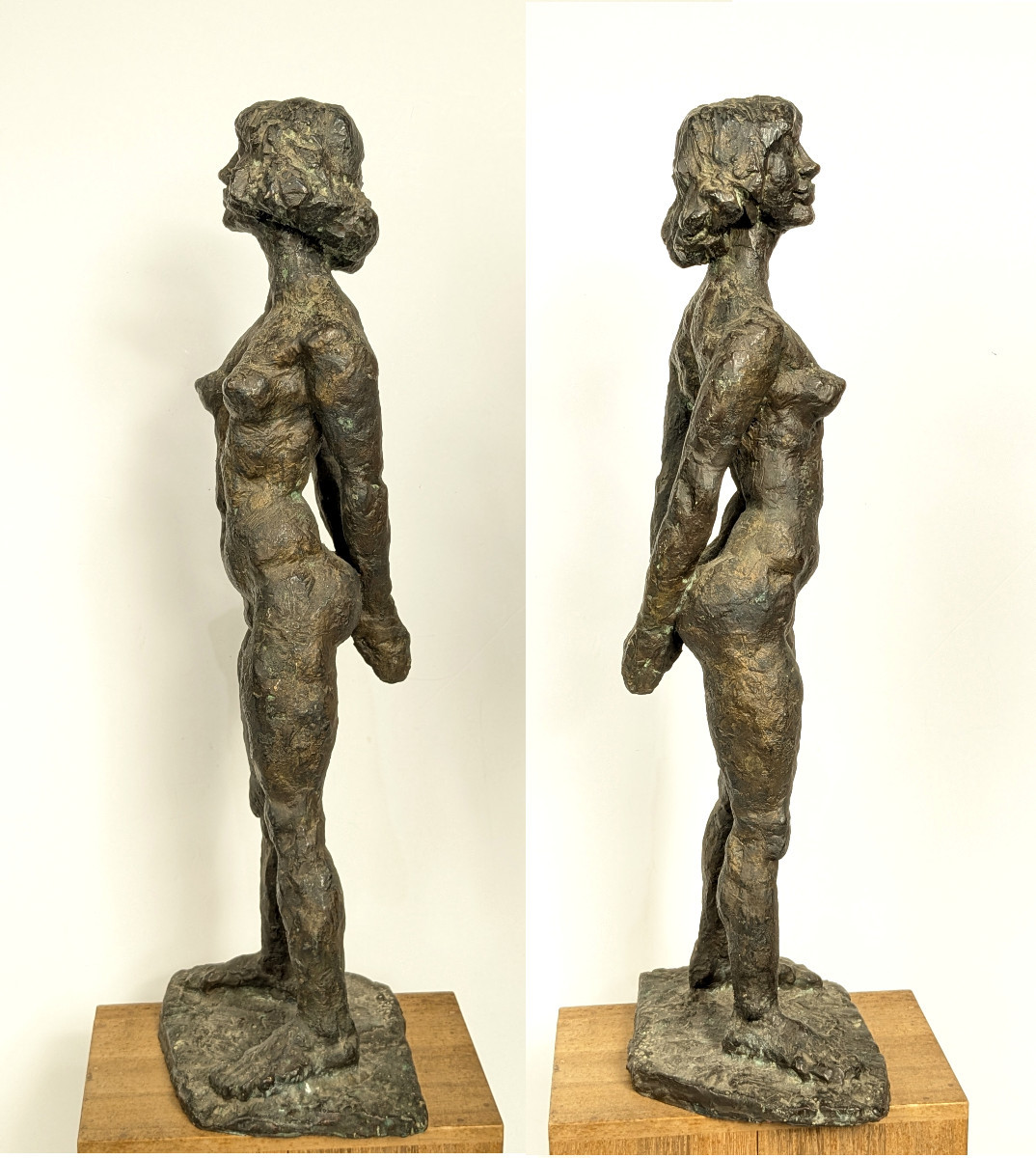 Nude, Dented, And Smiling - Bronze 1972 By Misaki Kuichi (1920-2001) #486-photo-2