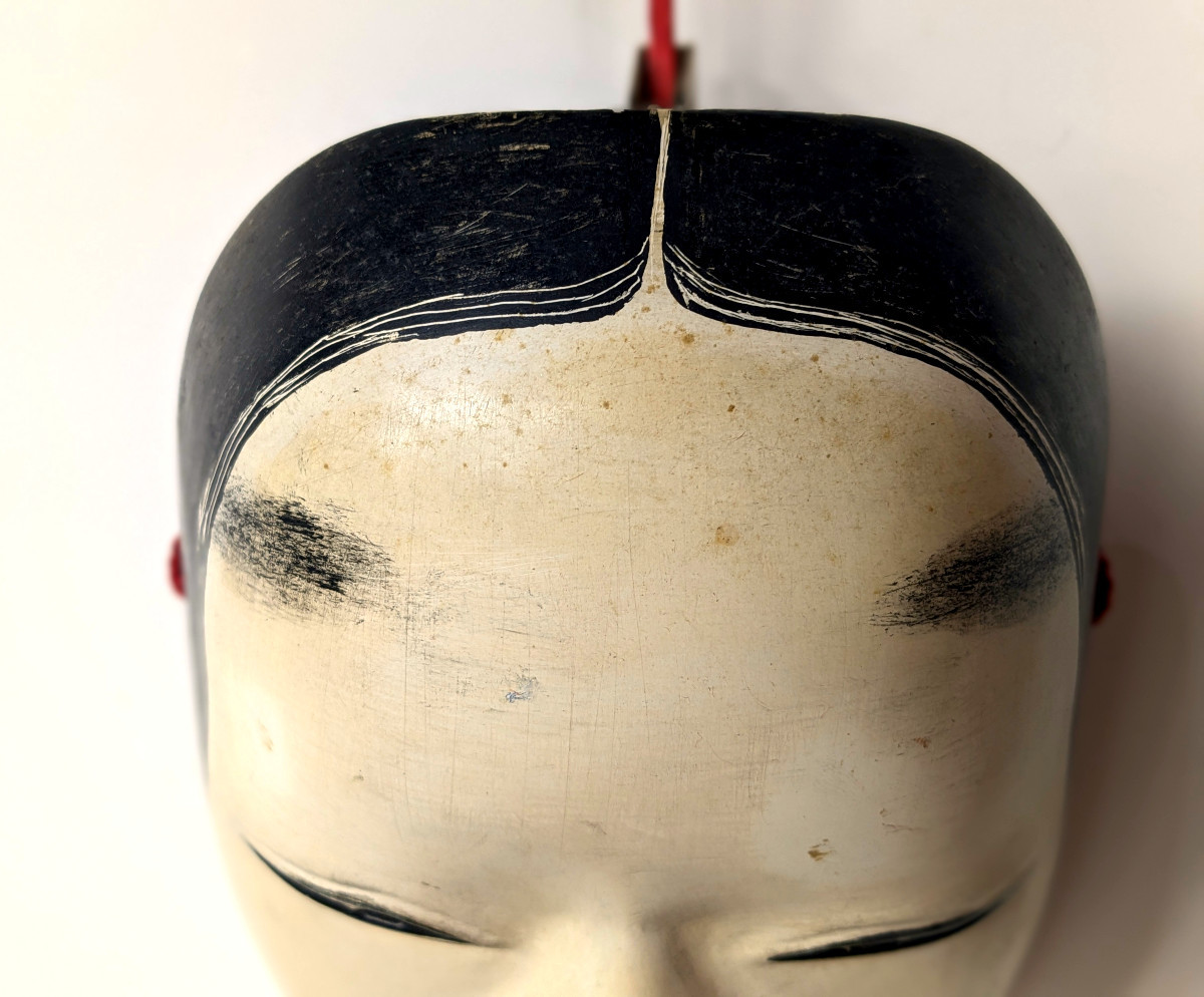 Ko-omote Girl Mask - Noh - Mid-20th Century #30-photo-3