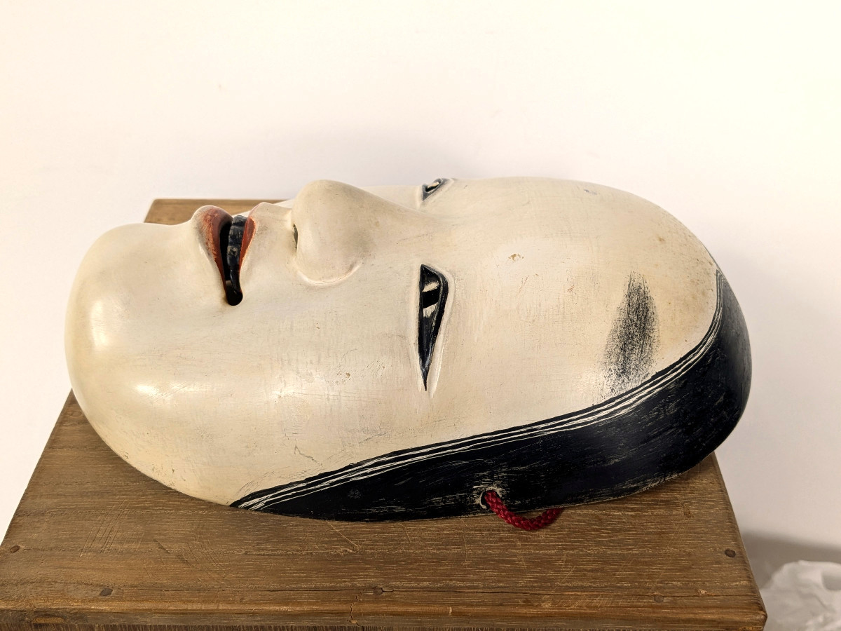 Ko-omote Girl Mask - Noh - Mid-20th Century #30-photo-6