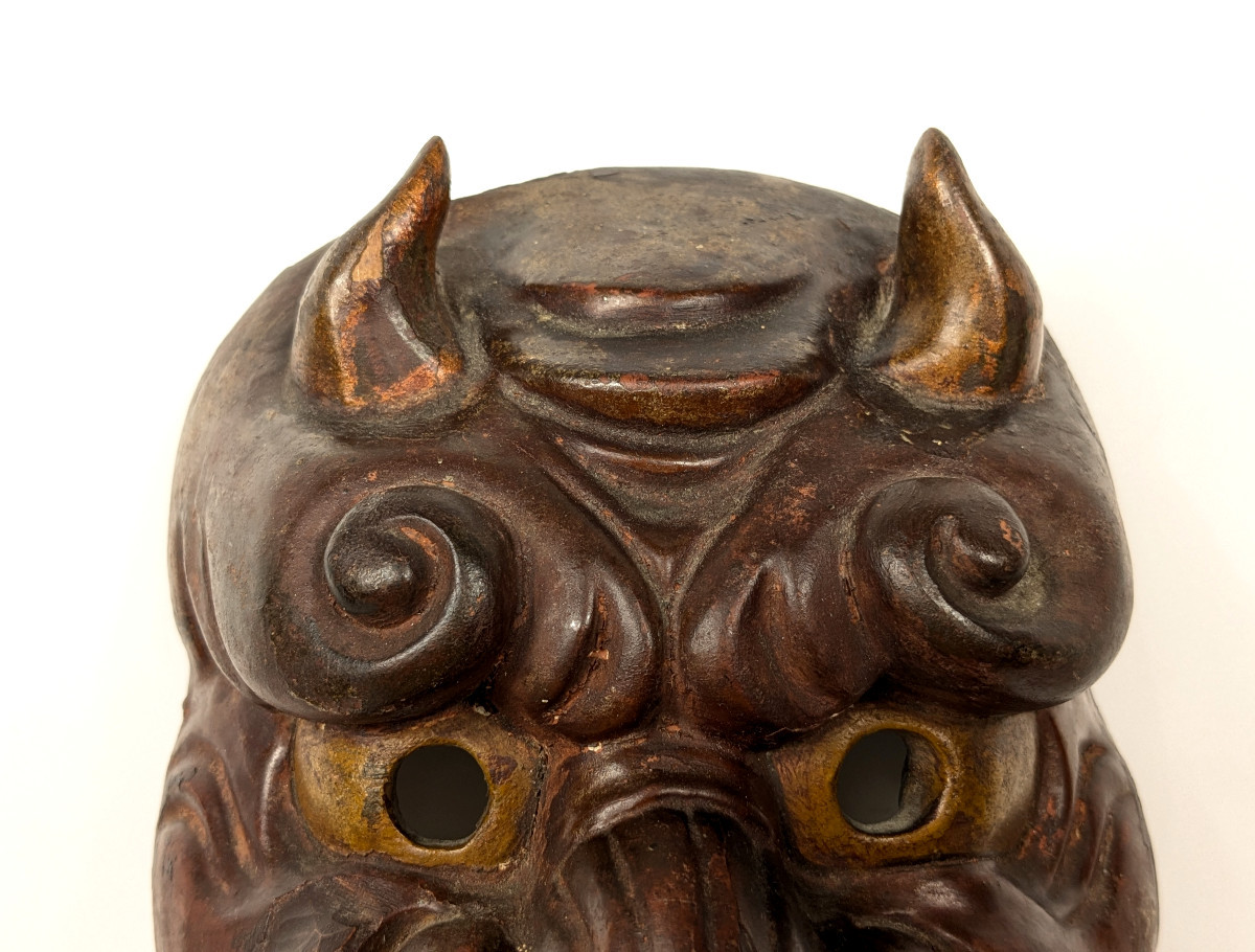 Oni Demon Mask - Japan 1930-50 #988-photo-4