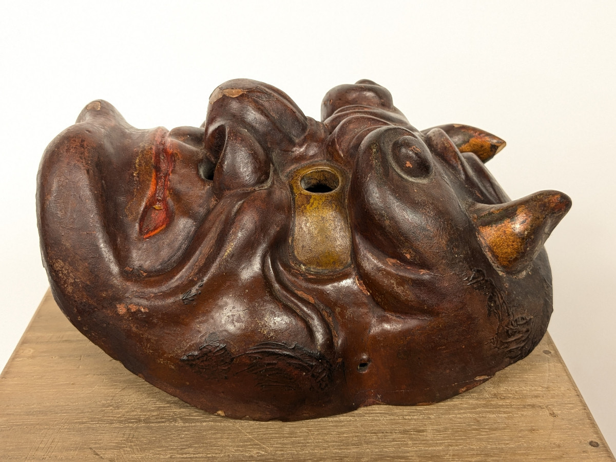 Oni Demon Mask - Japan 1930-50 #988-photo-6