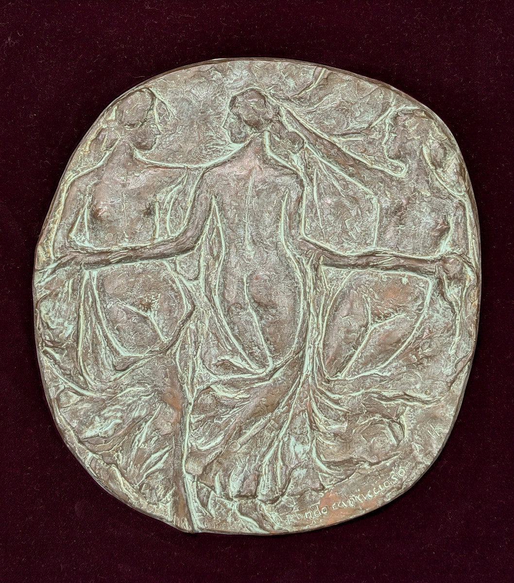 Relief "la ronde" bronze circa 1950-60 #462-photo-2