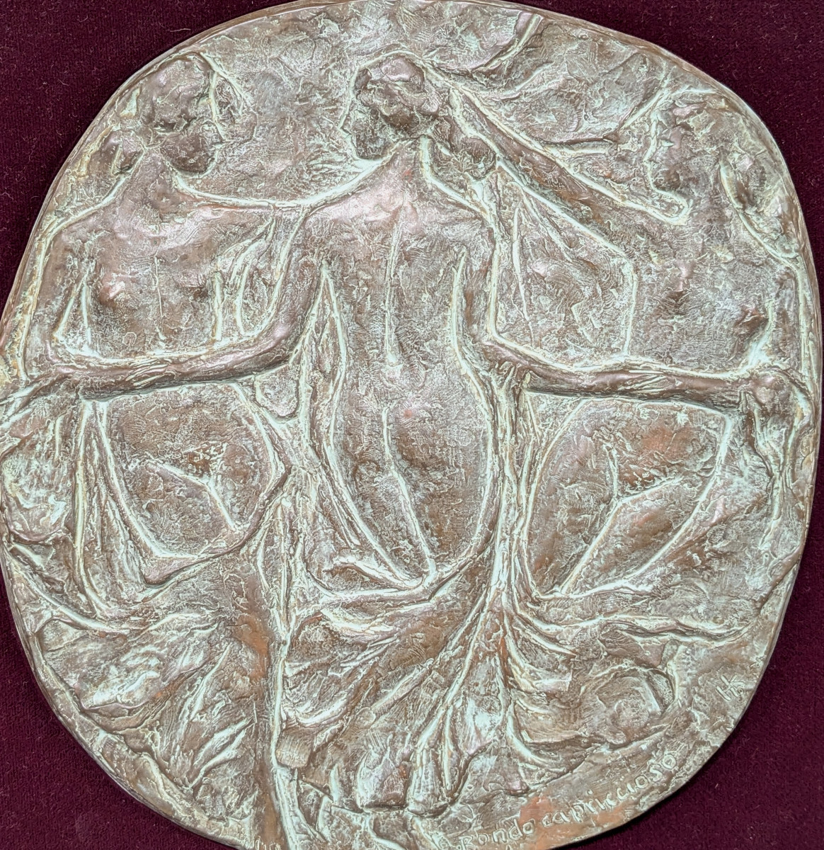 Relief "la ronde" bronze circa 1950-60 #462-photo-3