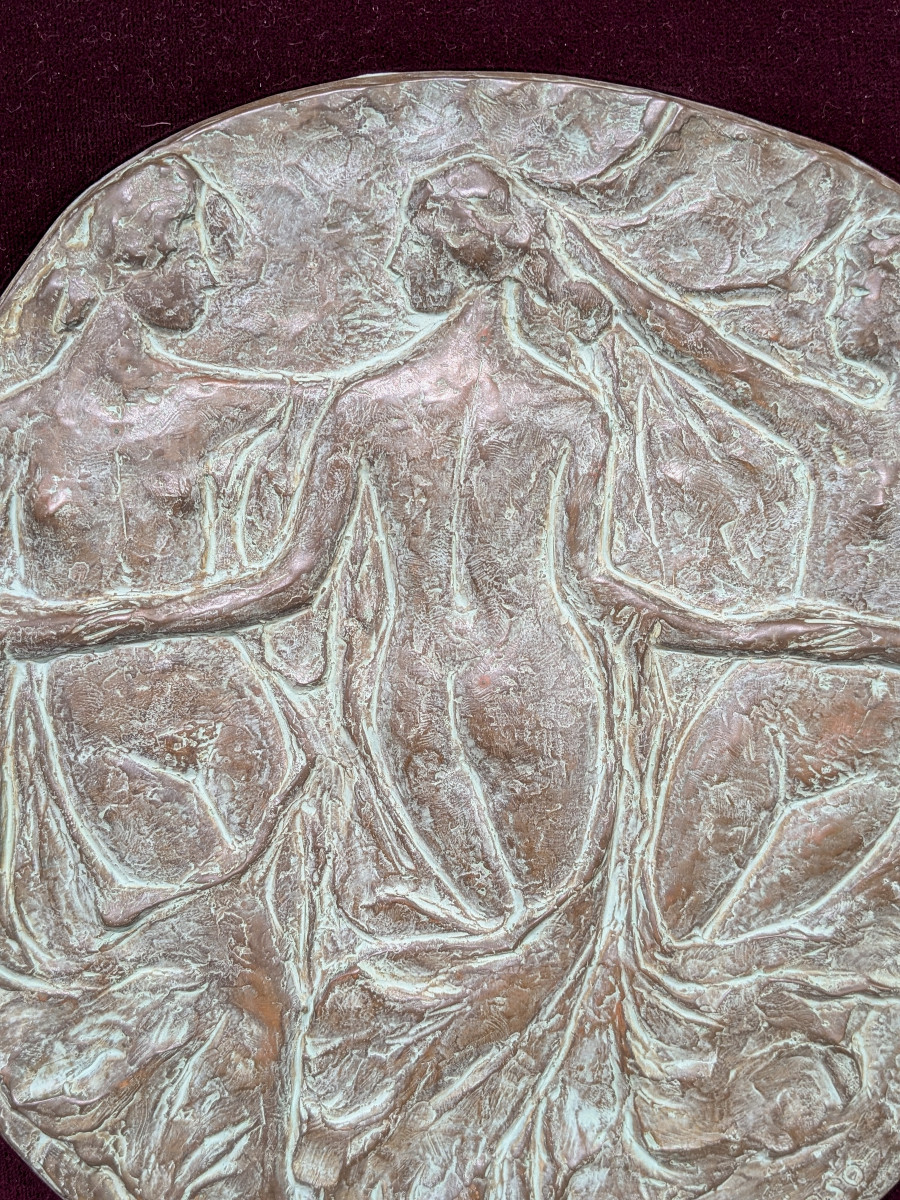 Relief "la ronde" bronze circa 1950-60 #462-photo-4