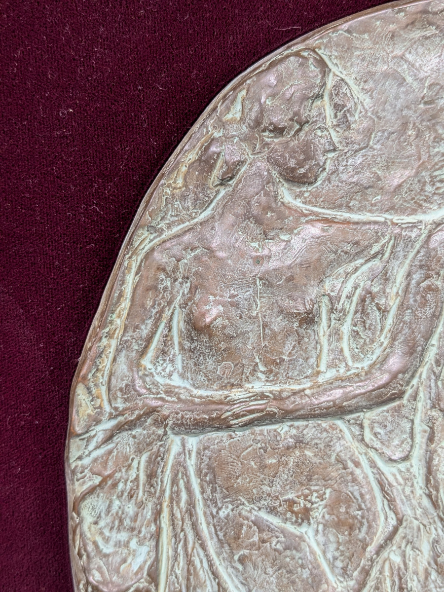 Relief "la ronde" bronze circa 1950-60 #462-photo-3