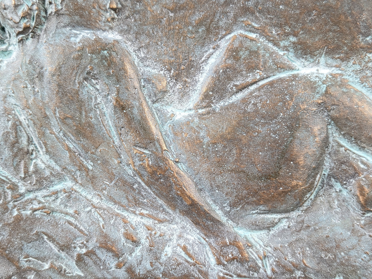 nu allongé relief bronze par Hiroshi Nagai - circa 1980 #235-photo-2