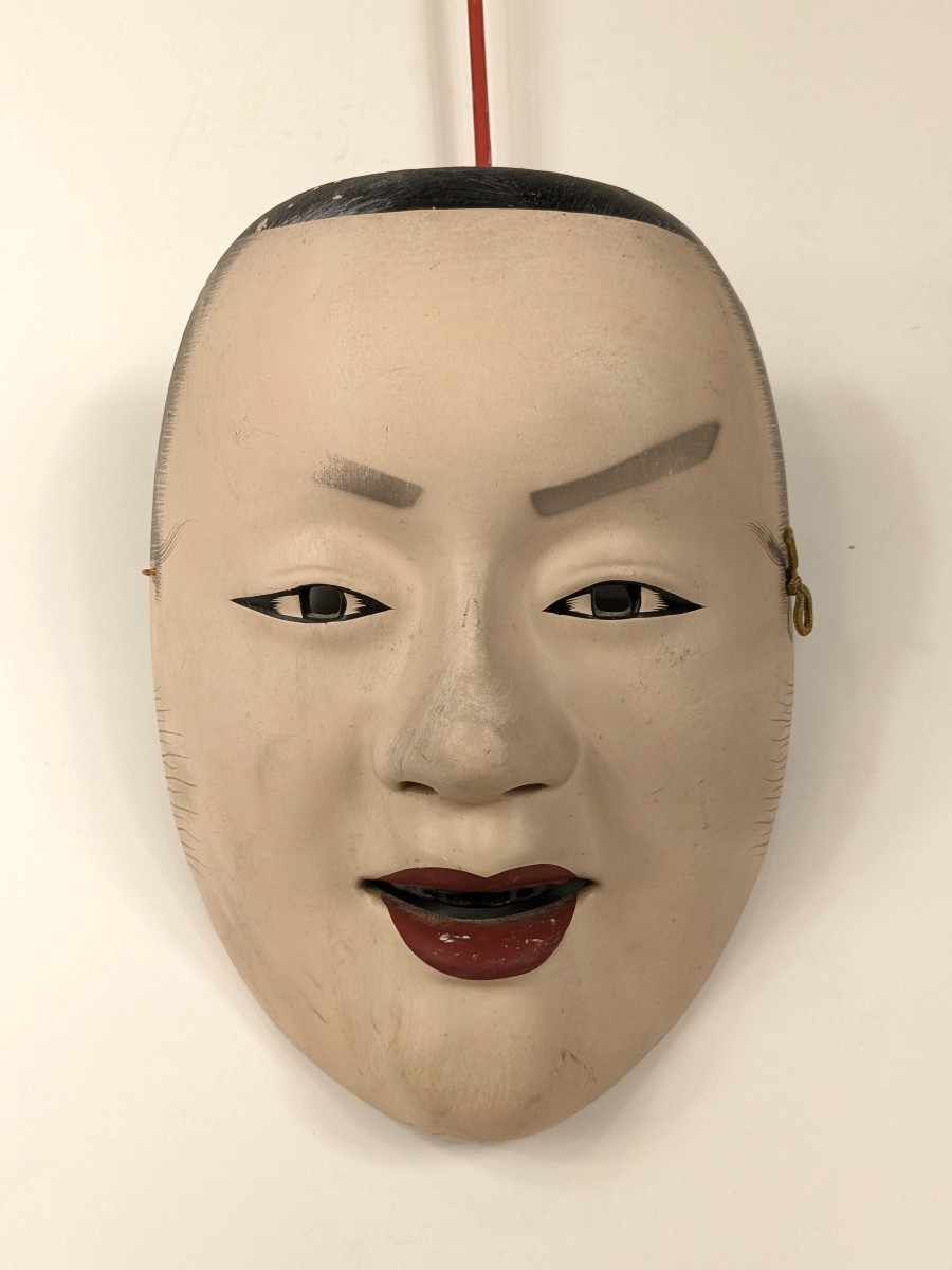Masque de jeune homme théâtre Noh - terre cuite - travail 1930-50 #996