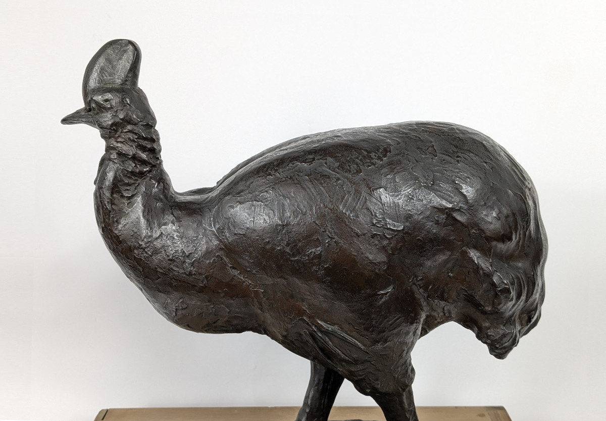 A Cassowary - Bronze By Yoshiki Hasegawa 1892 - 1974 #21-photo-4