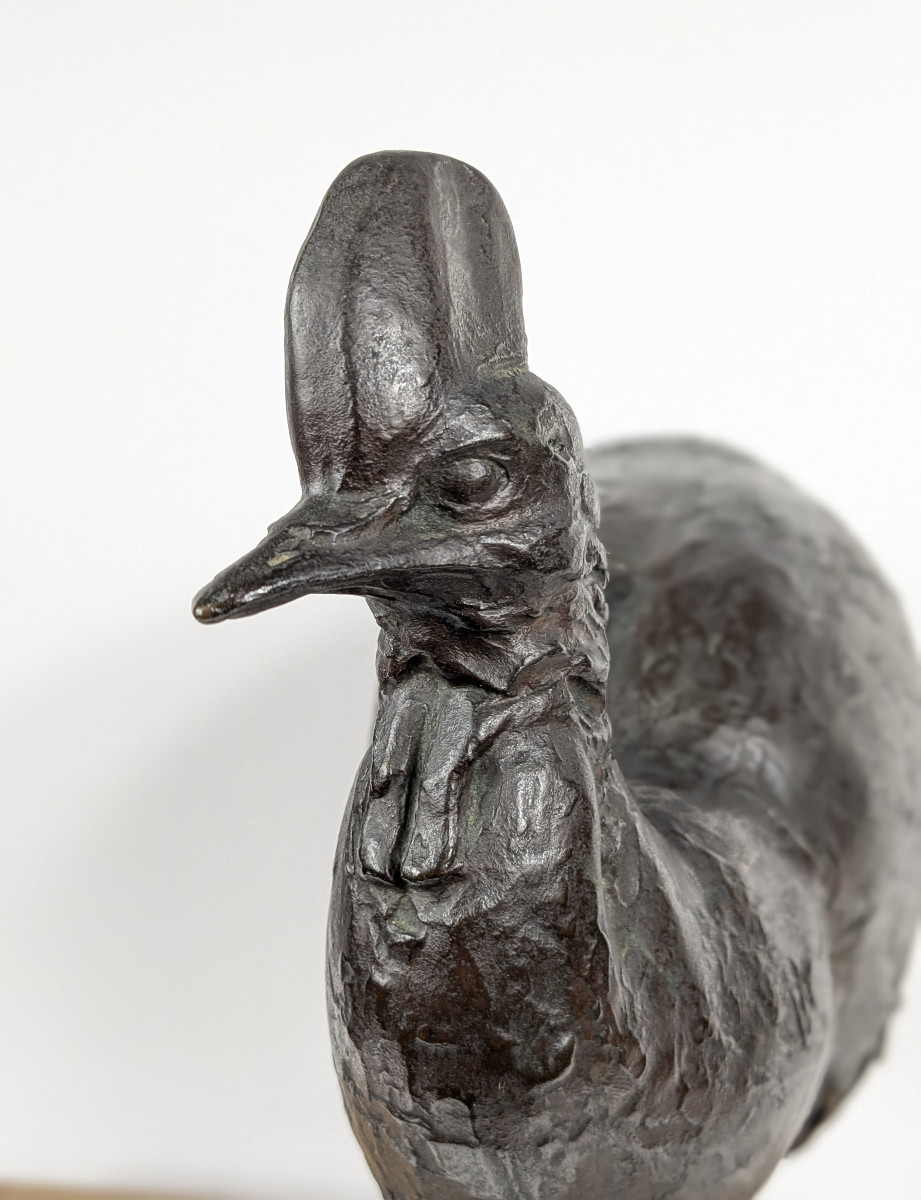 A Cassowary - Bronze By Yoshiki Hasegawa 1892 - 1974 #21-photo-1