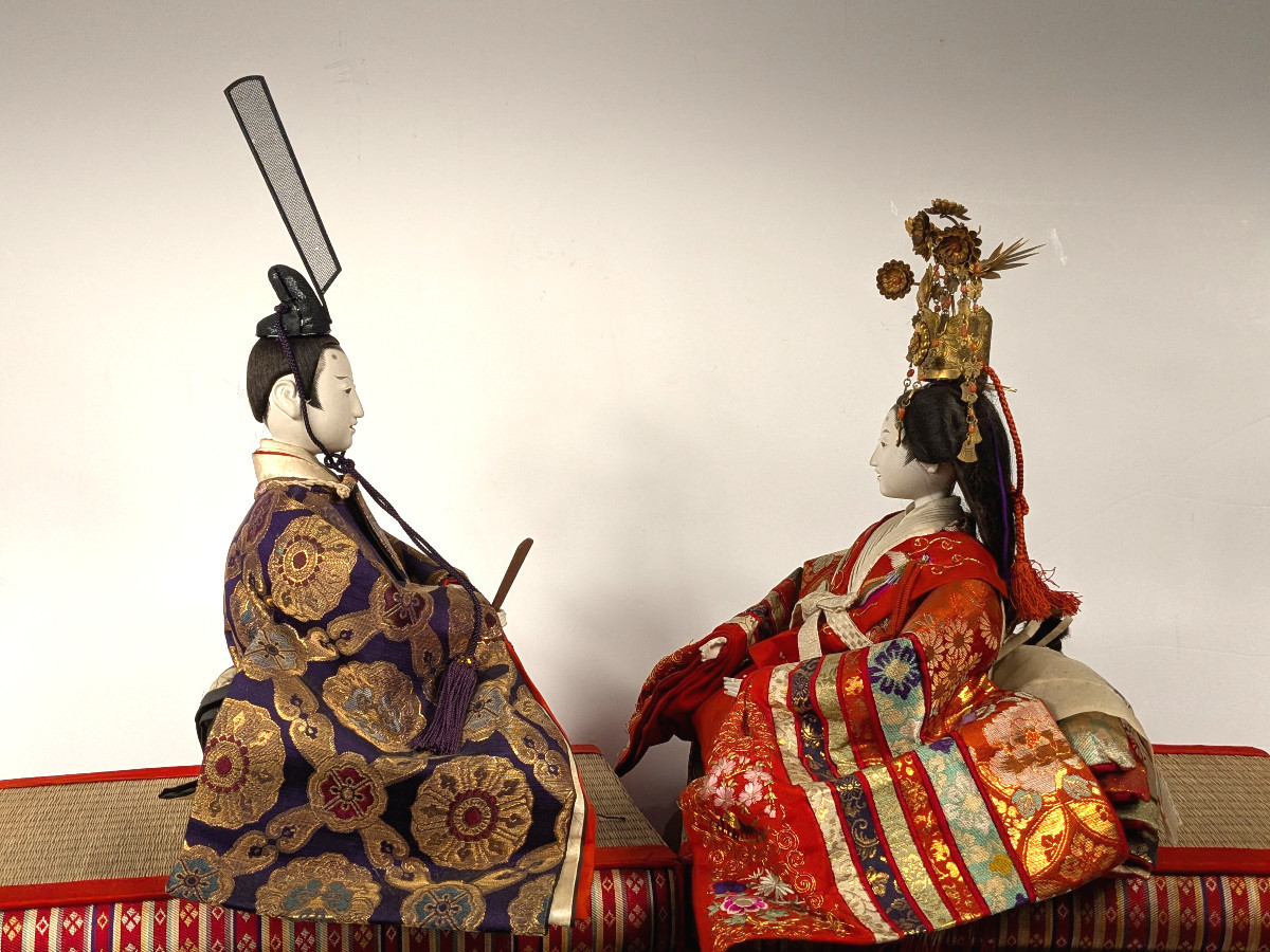 Hina Matsuri Dolls - Imperial Couple - Japan Circa 1950 #378-24-photo-2