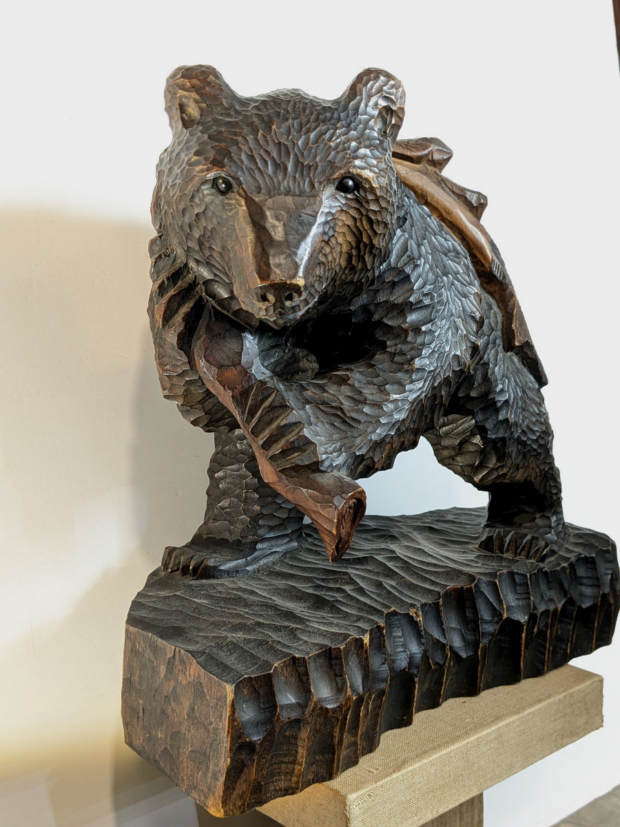 Bear With Salmon - Ainu Work Circa 1950 - No. Ham10/24-2-photo-2