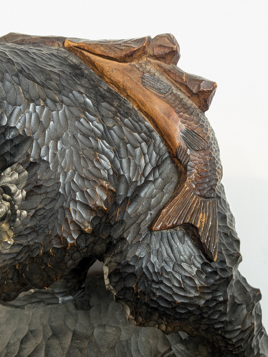 Bear With Salmon - Ainu Work Circa 1950 - No. Ham10/24-2-photo-4