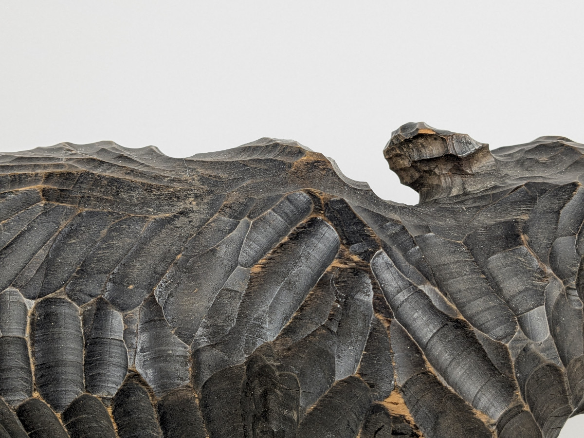 Ours grognant, bois sculpté Ainou Japon circa 1950-60 #ham1024-3-photo-4