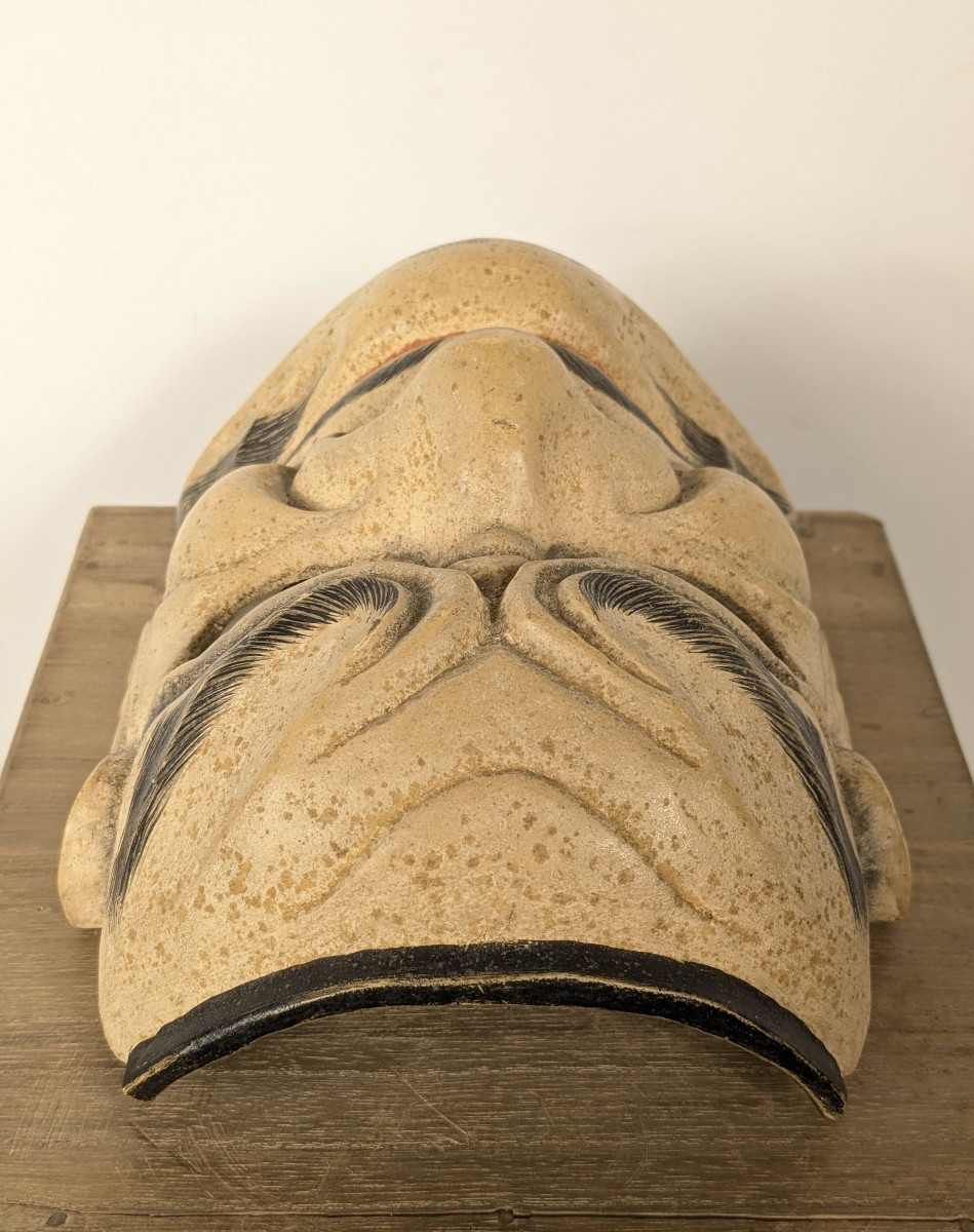 ōbeshimi Mask - Noh Theatre Demon - 1920-50 #989-photo-5