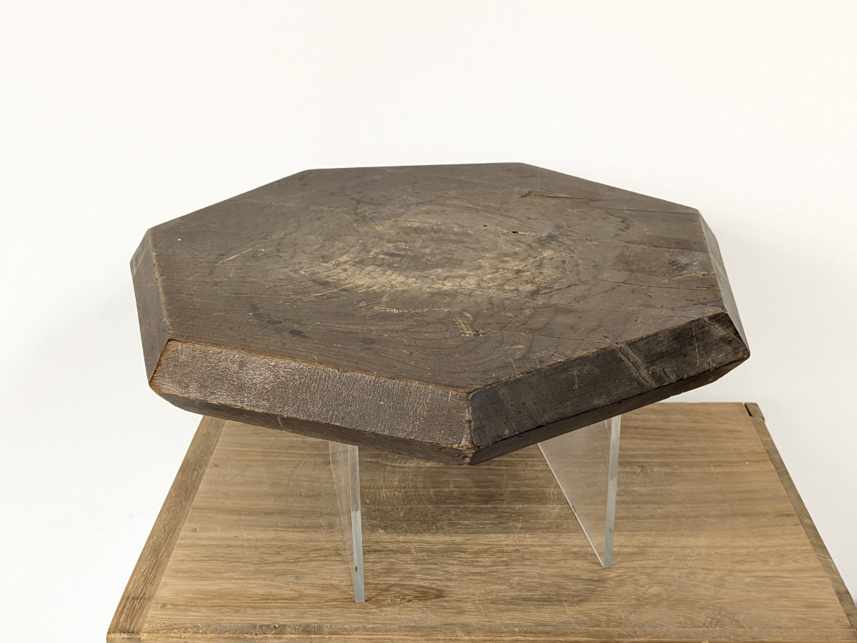 Polygonal Base, Heptagon Taisho / Early Showa Period 1920-30 - Wabi Sabi-photo-3