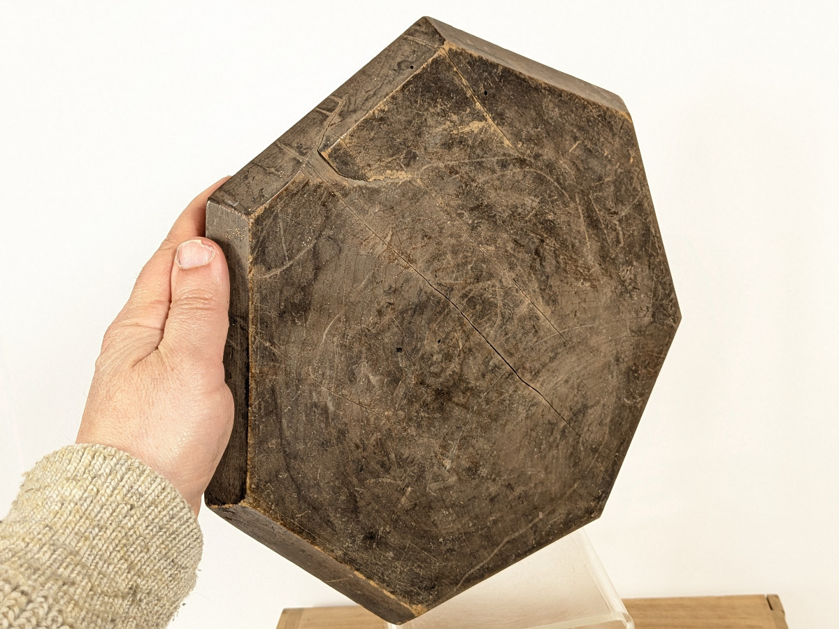 Polygonal Base, Heptagon Taisho / Early Showa Period 1920-30 - Wabi Sabi-photo-4