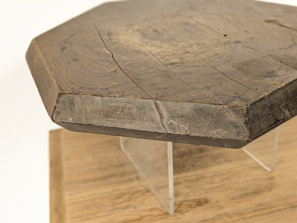 Polygonal Base, Heptagon Taisho / Early Showa Period 1920-30 - Wabi Sabi-photo-4