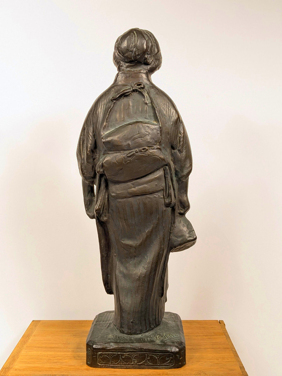 Seibo Kitamura - Flowerbed Maintenance - Bronze Circa 1920 #399-photo-4