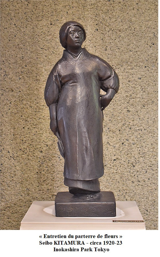 Seibo Kitamura - Flowerbed Maintenance - Bronze Circa 1920 #399-photo-6