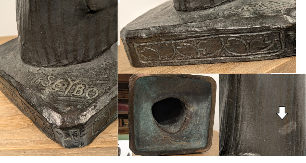 Seibo Kitamura - Flowerbed Maintenance - Bronze Circa 1920 #399-photo-8