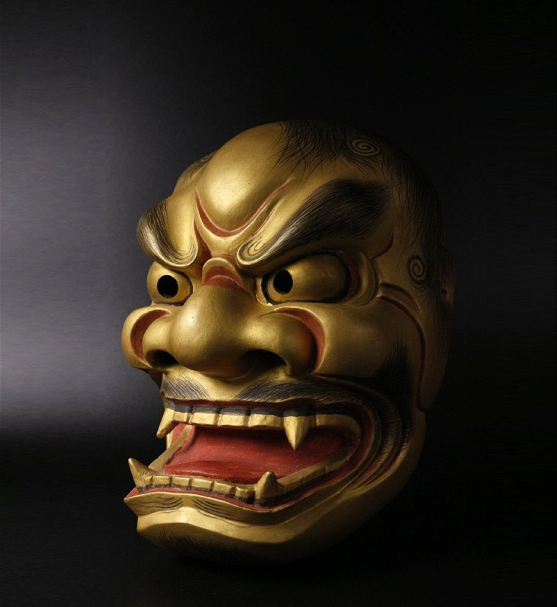 Masque du Shishiguchi - théâtre Noh - artisanat 1950-60 #50