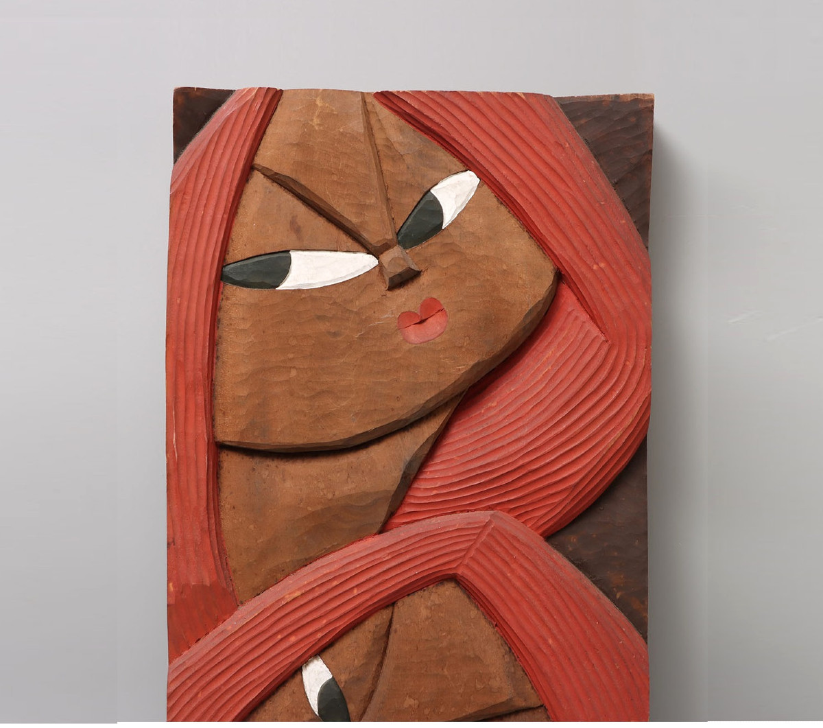 Relief visages de femmes - taille directe - Akiko Oyama (née 1929) années 70-80 #65-photo-2
