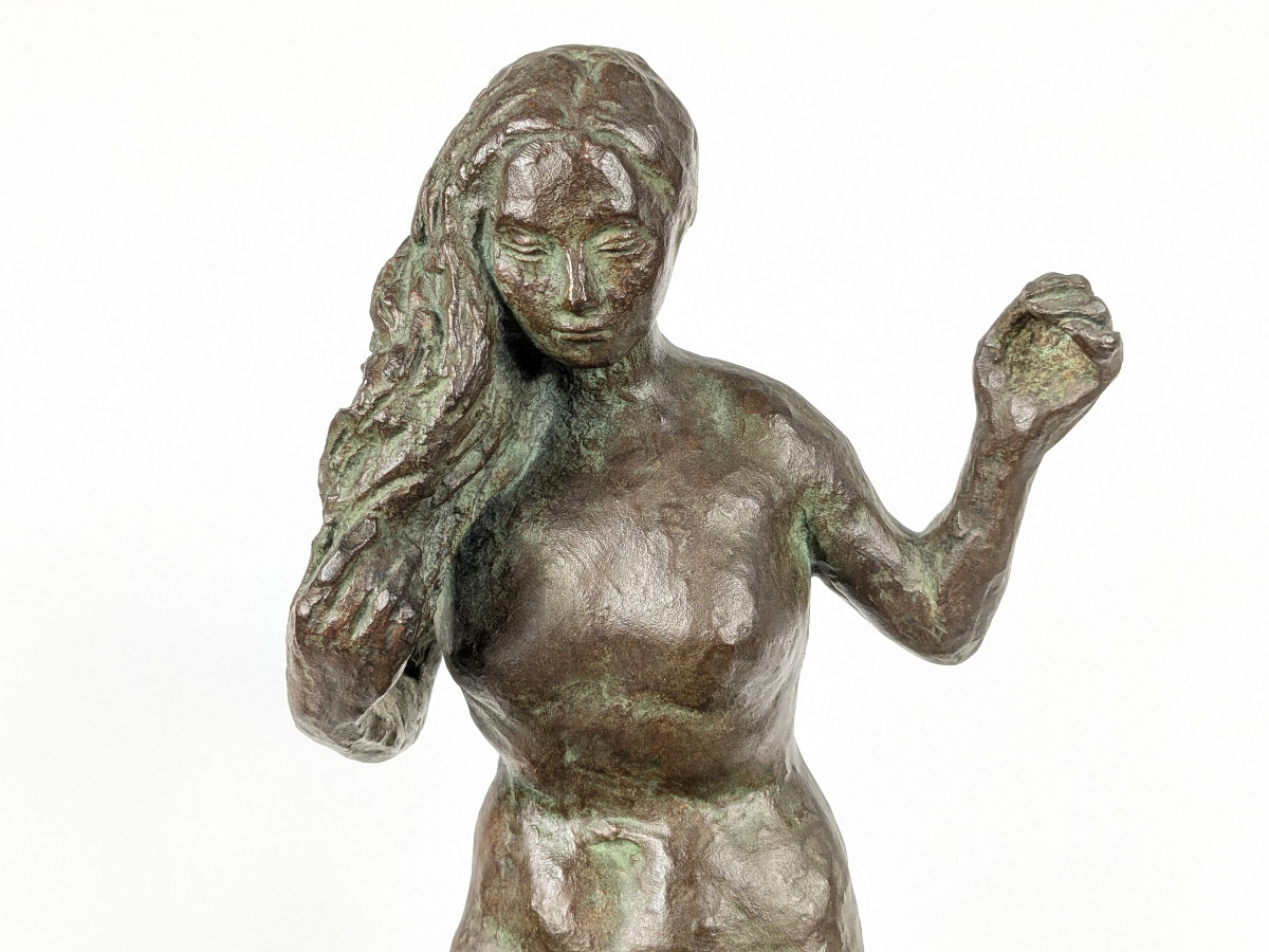 Kneeling Nude - Bronze By Takashi Sugimura 1922-2004 #936-photo-4