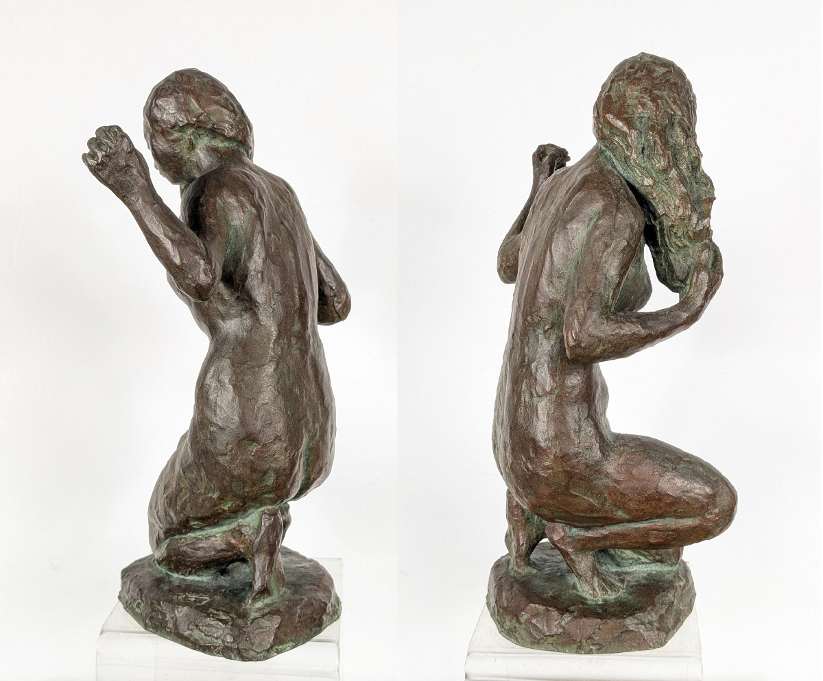 Kneeling Nude - Bronze By Takashi Sugimura 1922-2004 #936-photo-7
