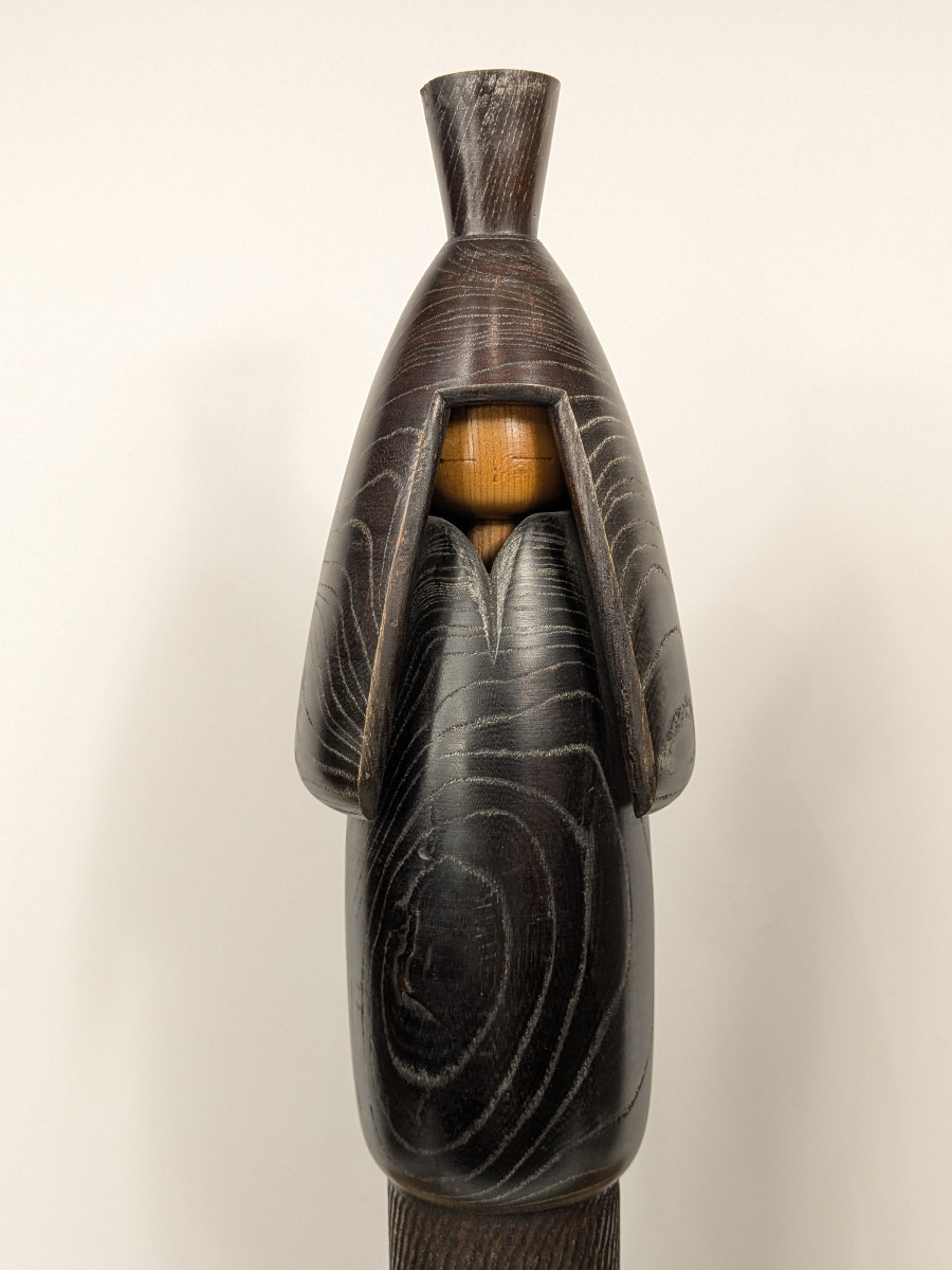 Kokeshi Snow Coat - By Master Shido Shozan ( 1932-95) #71-photo-2
