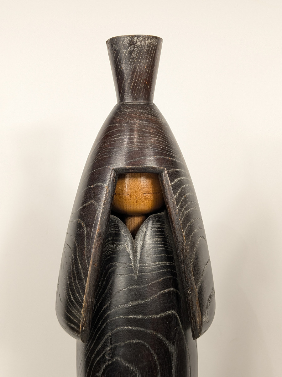 Kokeshi Snow Coat - By Master Shido Shozan ( 1932-95) #71-photo-3