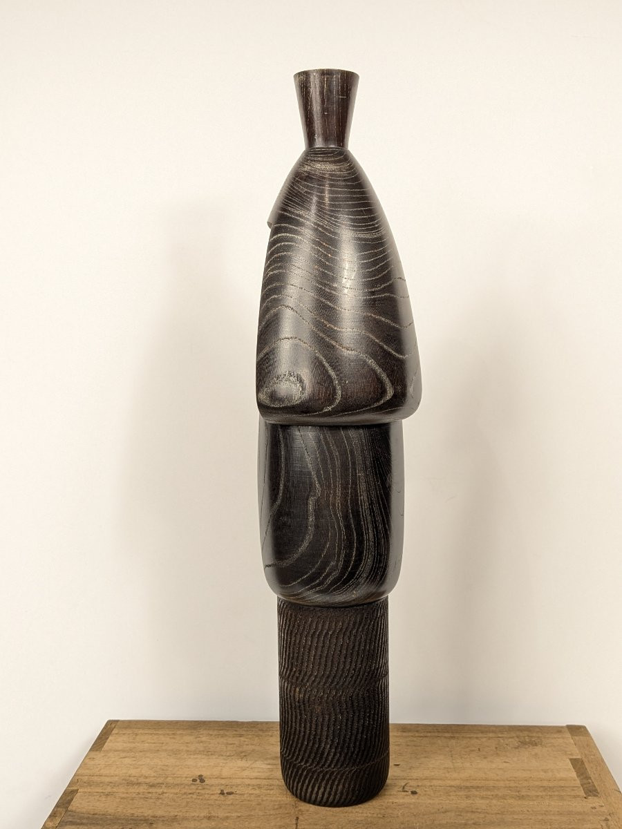 Kokeshi Snow Coat - By Master Shido Shozan ( 1932-95) #71-photo-2