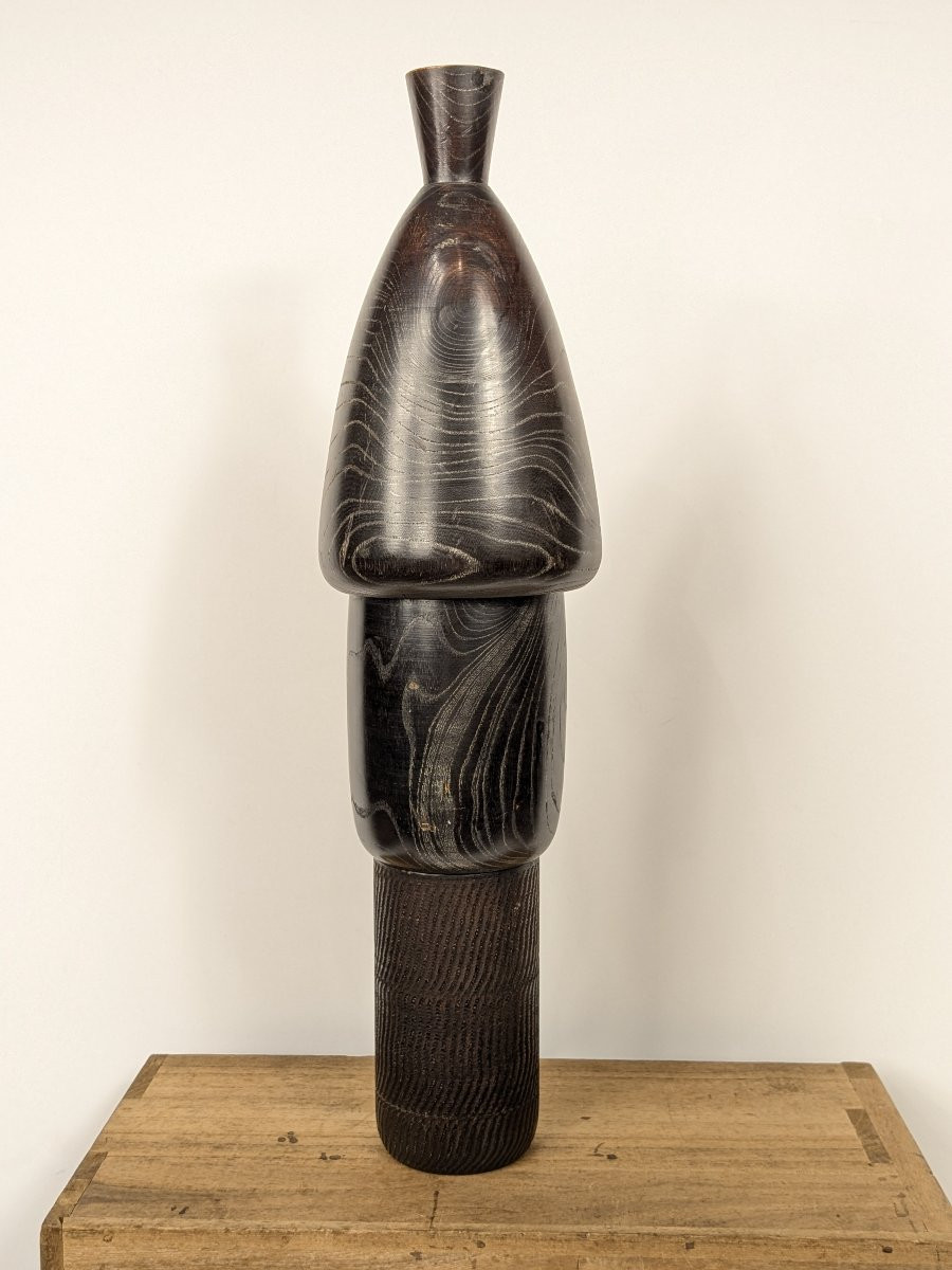 Kokeshi Snow Coat - By Master Shido Shozan ( 1932-95) #71-photo-3