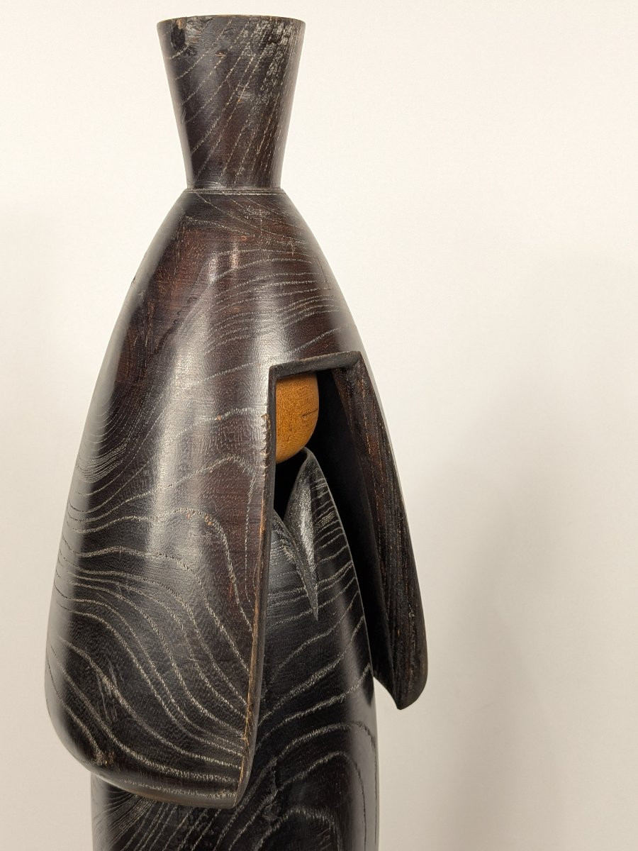 Kokeshi Snow Coat - By Master Shido Shozan ( 1932-95) #71-photo-5