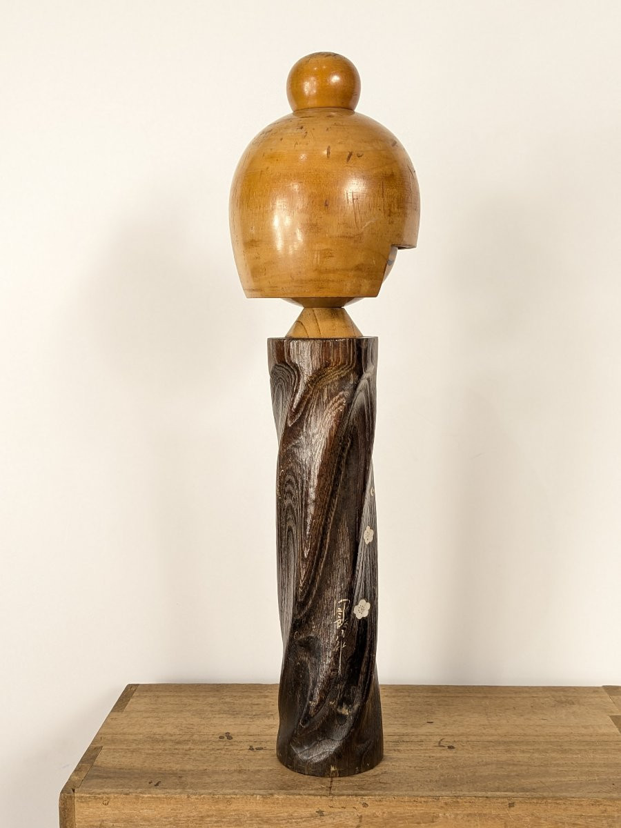 Kokeshi Circa 1970-80 - By Master Okamoto Usaburo --photo-3