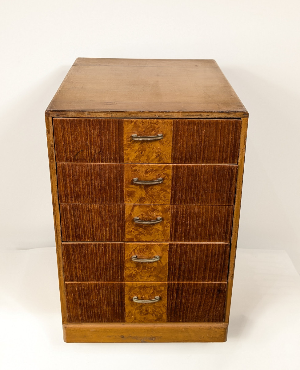 Petit meuble de bureau à poser - Art deco 1930 -50