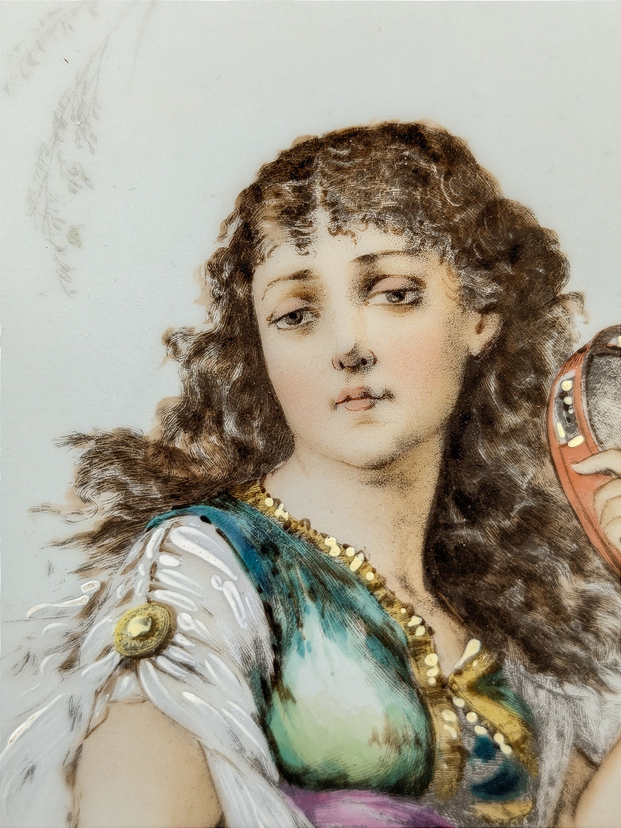 Compotier porcelaine Haviland  circa 1900 - décor gitane-photo-4