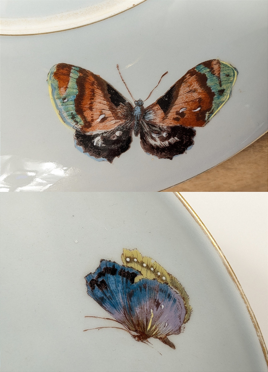 Compotier porcelaine Haviland  circa 1900 - décor gitane-photo-3