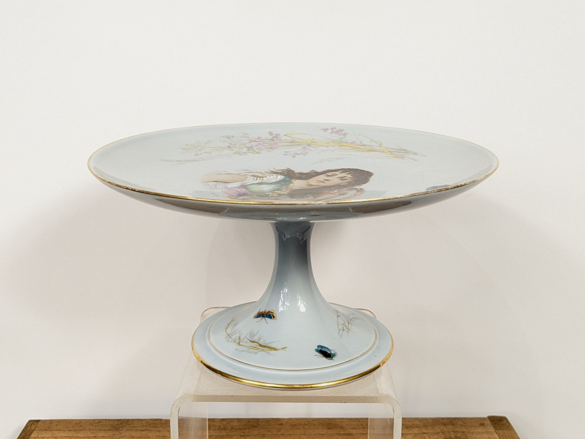 Compotier porcelaine Haviland  circa 1900 - décor gitane-photo-7
