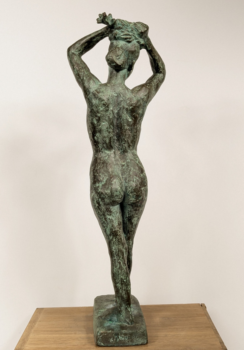 Nude With Raised Arms, Circa 1950-60 - Bronze 53cm - Shigeru Kinoshita 1908-1988 #47-photo-1