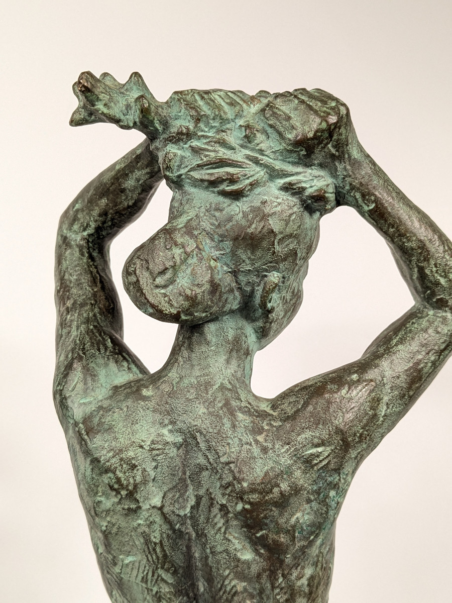 Nude With Raised Arms, Circa 1950-60 - Bronze 53cm - Shigeru Kinoshita 1908-1988 #47-photo-7