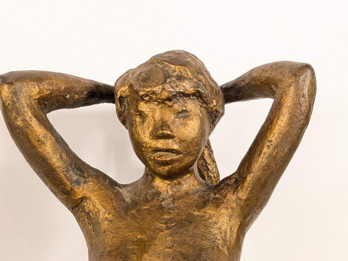 Reclining Nude - Bronze Circa 1950-60 By Katsuzo Entsuba (1905-2003) #43-photo-2