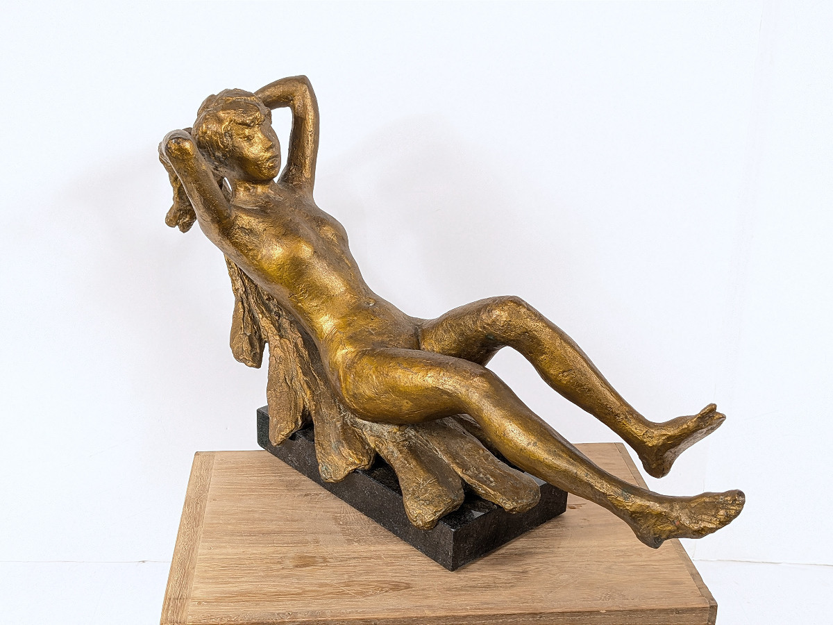 Reclining Nude - Bronze Circa 1950-60 By Katsuzo Entsuba (1905-2003) #43