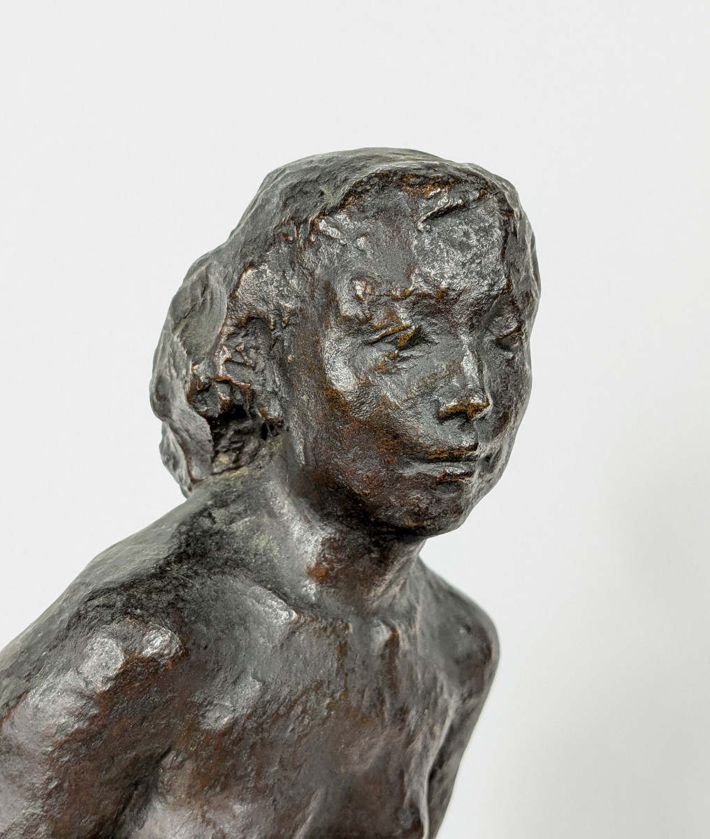 Seated Nude - Bronze - Work 1930-50 # 631-photo-5