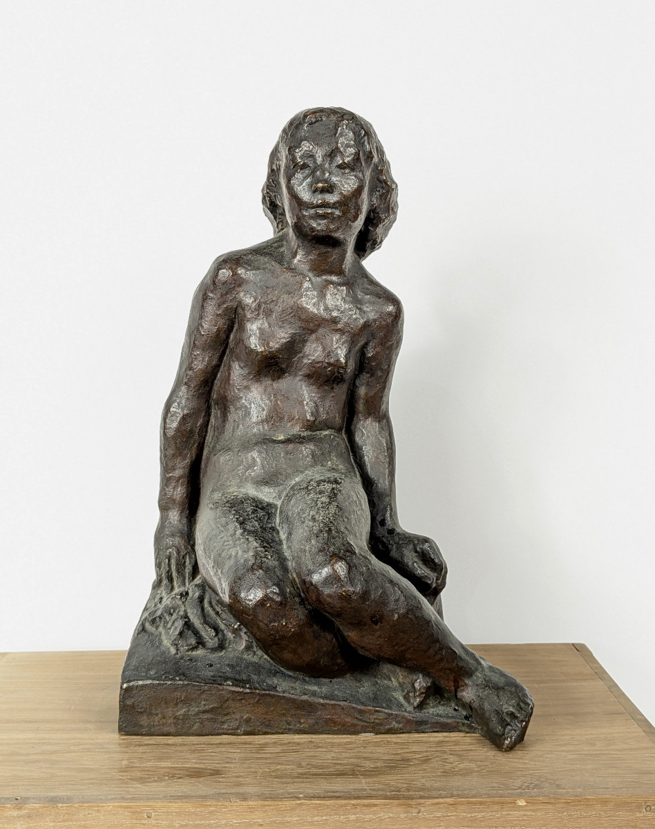 Seated Nude - Bronze - Work 1930-50 # 631