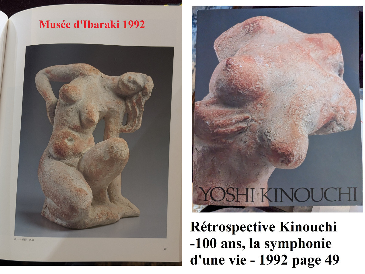 Seated Nude - Terracotta Circa 1950 By Masaru Kinouchi 1892-1977 #392-photo-8