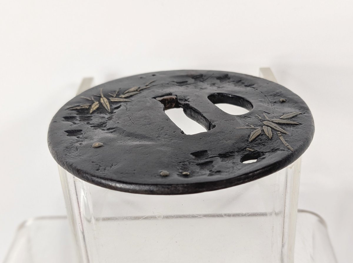 Inscribed Tsuba, Edo Period 19th Century-photo-4