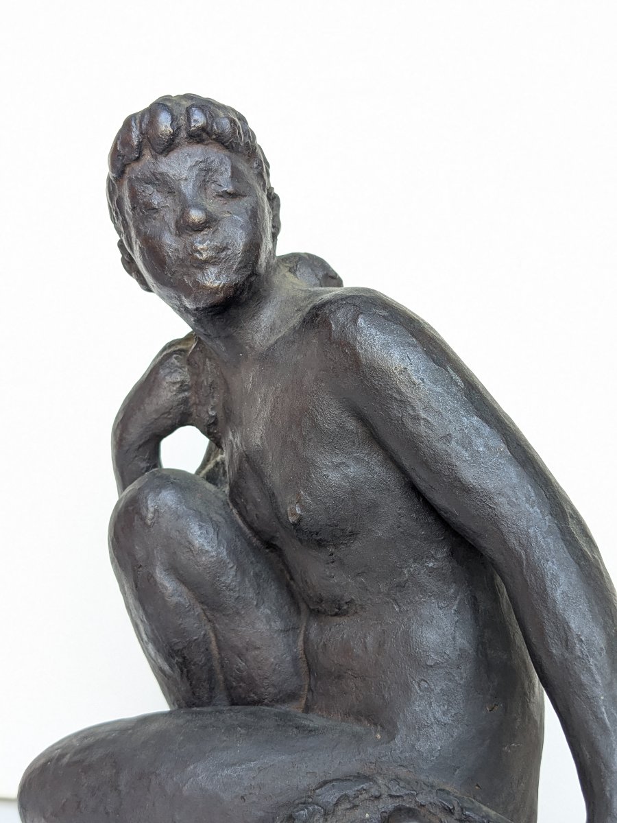 Nude With A Basket Of Fruit - Bronze, Circa 1950 #107-photo-2