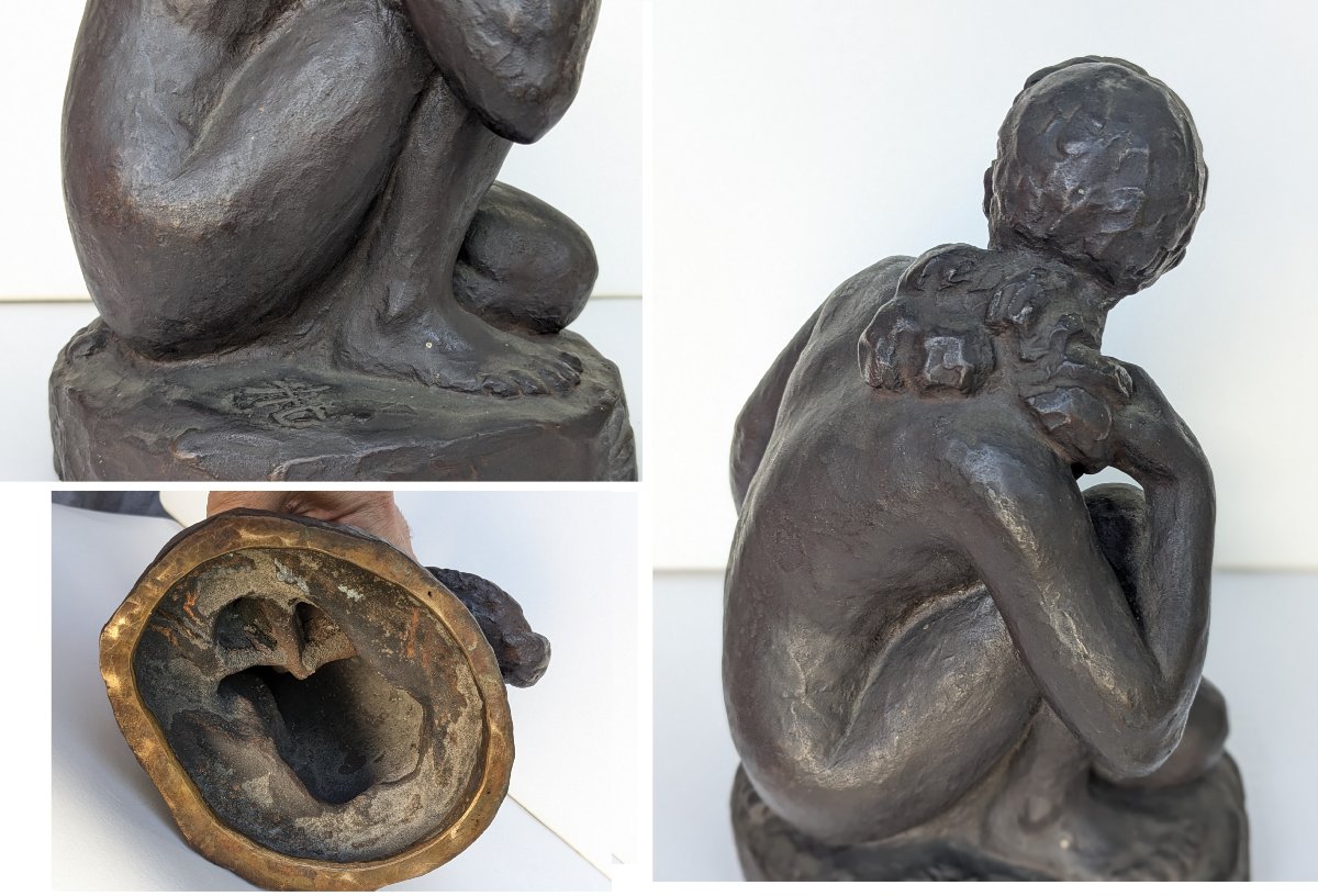 Nude With A Basket Of Fruit - Bronze, Circa 1950 #107-photo-7
